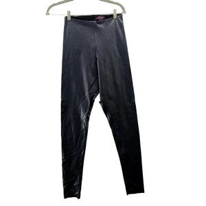 Commando Faux Leather Leggings Womens Size Large L Blue High Waisted